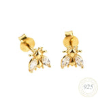Gold bee stud earrings- bee lovely collection