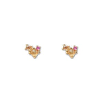 Rainbow Gold Earrings Rosa Trio Jewellery Hurtig Lane Vegan Watches