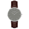 Mykonos Vegan Leather Watch Silver, Grey & Green Watch Hurtig Lane Vegan Watches