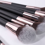 Vegan Makeup Brush Set- Sophistication. Sustainable Wood and Rose Gold Makeup Brushes Hurtig Lane