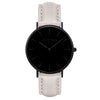 Mykonos Vegan Leather Watch All Black & Coral Watch Hurtig Lane Vegan Watches