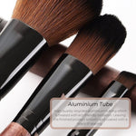 Vegan 2 Piece Eyeshadow Makeup Brush Set- Sustainable Wood and Black Makeup Brushes Hurtig Lane
