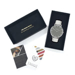 Mykonos Vegan Leather Watch Silver/Grey/Grey Watch Hurtig Lane Vegan Watches