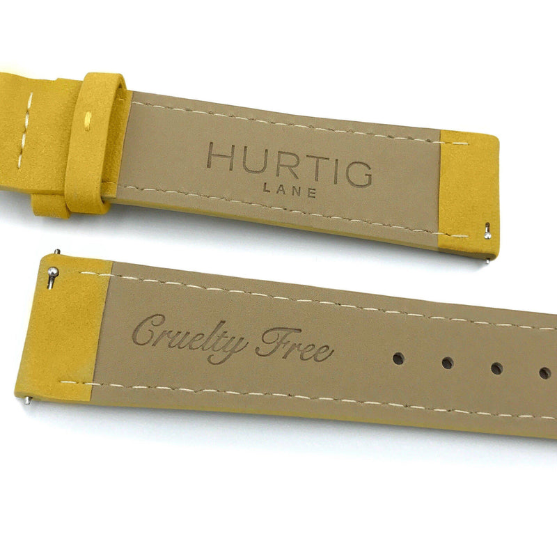 vegan suede yellow watch straps