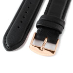 Black and Rose Gold Vegan Leather Strap watch strap Hurtig Lane Vegan Watches