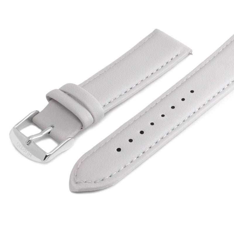 Grey and Silver Vegan Leather Strap watch strap Hurtig Lane Vegan Watches