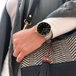 Mykonos Vegan Leather Watch Gold, Black & Cloud Watch Hurtig Lane Vegan Watches