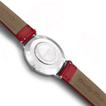 Moderna Vegan Leather Watch Silver, White and & Cherry Red Watch Hurtig Lane Vegan Watches