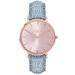 Hymnal Vegan Suede Watch All Rose Gold & Coral - Hurtig Lane - sustainable- vegan-ethical- cruelty free